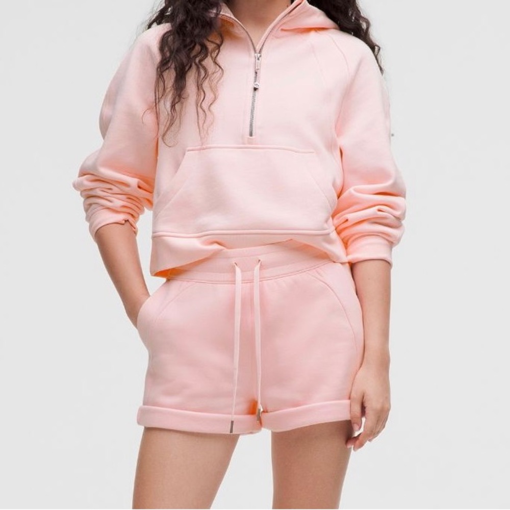 lululemon athletica Strawberry Milkshake Scuba Oversized Half-Zip Hoodie -M/L
